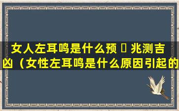 女人左耳鸣是什么预 ☘ 兆测吉凶（女性左耳鸣是什么原因引起的睡眠不好时更厉害）